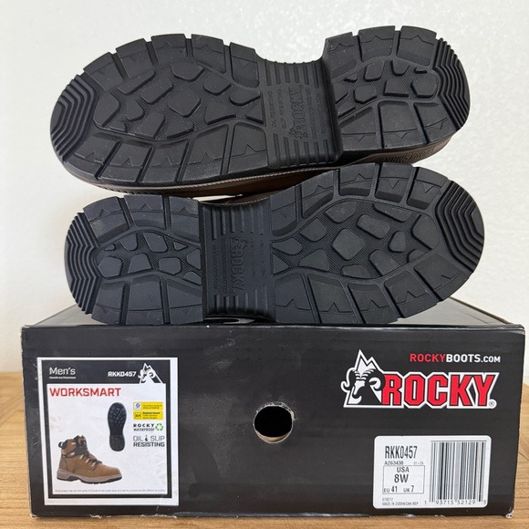 Rocky Worksmart 6” Waterproof Leather Composite Toe Work Boots size 8 W main image 7